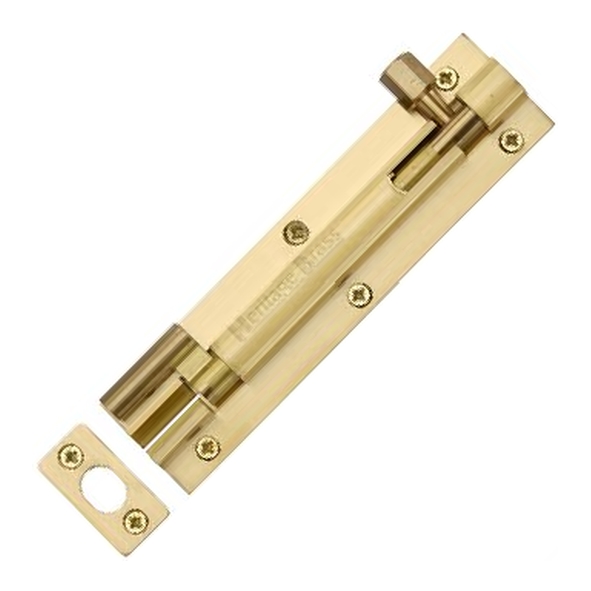 C1594 6-SB • 152 x 038mm • Satin Brass • Heritage Brass Necked Barrel Bolt